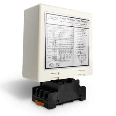 Máy phát hiện vòng lặp kênh kép màu trắng 10MS - 90MS Máy phát hiện vòng lặp cảm ứng
